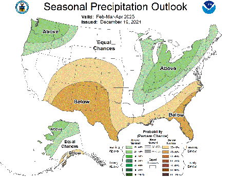 Map of Seasonal Precipitation Outlook.