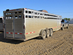 Livestock trailer used to haul cattle.