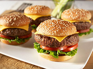 Plate of Cheeseburgers. Courtesy of BeefItsWhatsForDinner.com